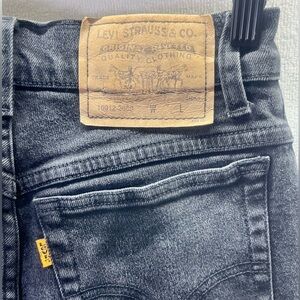 Levi’s Vintage Orange Tab 80’s Tapered Black Jeans Womens 7 Juniors VTG 2057